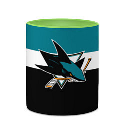 Кружка 3D San Jose Sharks, цвет: 3D-белый + светло-зеленый — фото 2