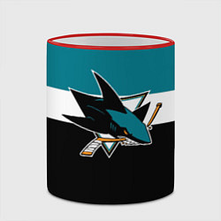 Кружка 3D San Jose Sharks, цвет: 3D-красный кант — фото 2