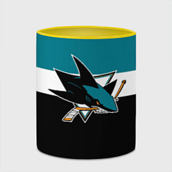 Кружка 3D San Jose Sharks, цвет: 3D-белый + желтый — фото 2