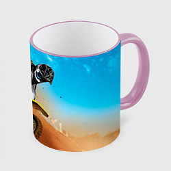 Кружка 3D Эндуро, цвет: 3D-розовый кант