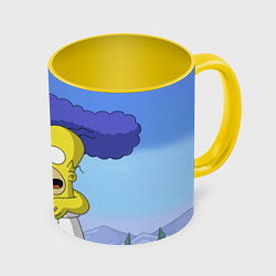 Кружка 3D Гомер и Мардж, цвет: 3D-белый + желтый