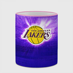 Кружка 3D Los Angeles Lakers, цвет: 3D-розовый кант — фото 2