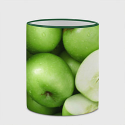 Кружка 3D Яблочная, цвет: 3D-зеленый кант — фото 2