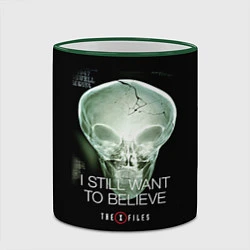 Кружка 3D X-files: Alien skull, цвет: 3D-зеленый кант — фото 2