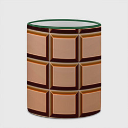 Кружка 3D Шоколад, цвет: 3D-зеленый кант — фото 2