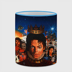 Кружка 3D Michael Jackson: Pop King, цвет: 3D-небесно-голубой кант — фото 2