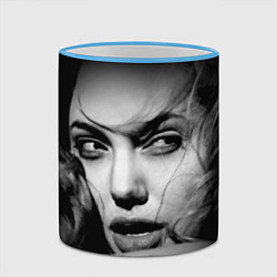 Кружка 3D Глаза Джоли, цвет: 3D-небесно-голубой кант — фото 2