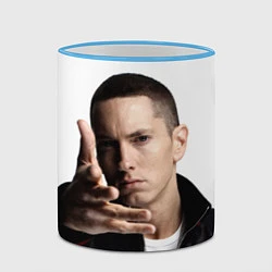 Кружка 3D Eminem, цвет: 3D-небесно-голубой кант — фото 2