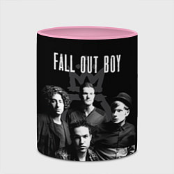 Кружка 3D Fall out boy band, цвет: 3D-белый + розовый — фото 2