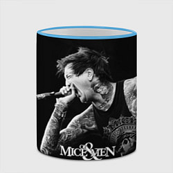 Кружка 3D Of Mice & Men: Rage, цвет: 3D-небесно-голубой кант — фото 2