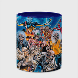 Кружка 3D Iron Maiden: Skeletons, цвет: 3D-белый + синий — фото 2