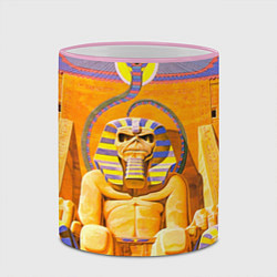 Кружка 3D Iron Maiden: Pharaon, цвет: 3D-розовый кант — фото 2