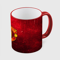 Кружка 3D Манчестер Юнайтед цвета 3D-красный кант — фото 1