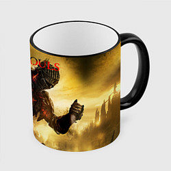 Кружка 3D Dark Souls: Braveheart, цвет: 3D-черный кант
