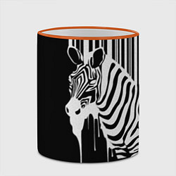 Кружка 3D Жидкая зебра, цвет: 3D-оранжевый кант — фото 2