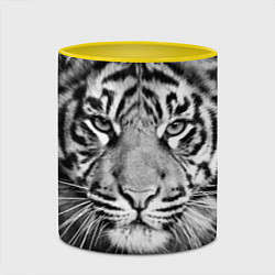 Кружка 3D Красавец тигр, цвет: 3D-белый + желтый — фото 2