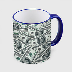 Кружка 3D Банкноты, цвет: 3D-синий кант