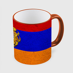 Кружка 3D Армения, цвет: 3D-оранжевый кант