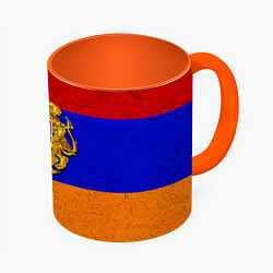 Кружка 3D Армения, цвет: 3D-белый + оранжевый