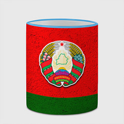 Кружка 3D Герб Беларуси, цвет: 3D-небесно-голубой кант — фото 2