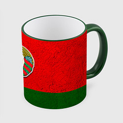 Кружка 3D Герб Беларуси, цвет: 3D-зеленый кант