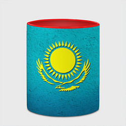 Кружка 3D Флаг Казахстана, цвет: 3D-белый + красный — фото 2