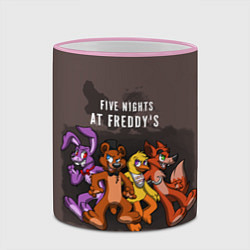 Кружка 3D Five Nights At Freddy's, цвет: 3D-розовый кант — фото 2