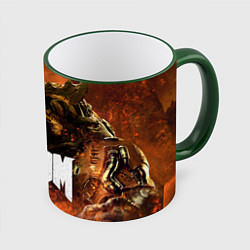 Кружка 3D DOOM 4: Hell Cyberdemon, цвет: 3D-зеленый кант