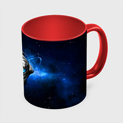 Кружка 3D Pirate Station: Blue Space, цвет: 3D-белый + красный