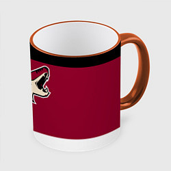 Кружка 3D Arizona Coyotes, цвет: 3D-оранжевый кант