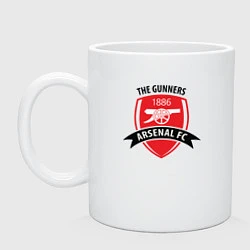 Кружка керамическая FC Arsenal: The Gunners, цвет: белый