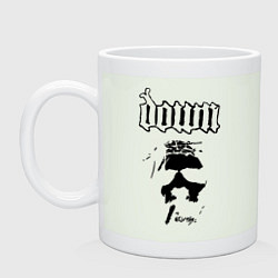 Кружка керамическая Down heavy metal, цвет: фосфор