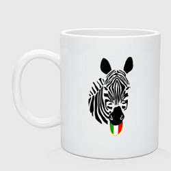 Кружка керамическая Juventus Zebra, цвет: белый
