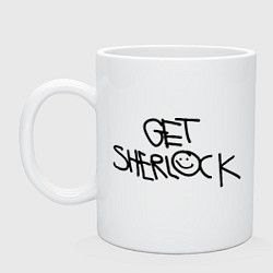 Кружка керамическая Get sherlock, цвет: белый