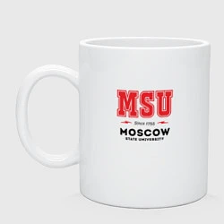 Кружка керамическая MSU Moscow, цвет: белый