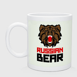 Кружка керамическая Russian Bear, цвет: фосфор