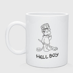 Кружка керамическая Bart: Hell Boy, цвет: белый