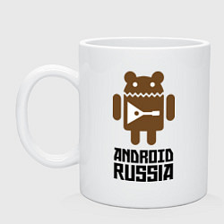 Кружка керамическая Android Russia, цвет: белый
