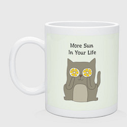 Кружка керамическая More Sun In Your Life, цвет: фосфор