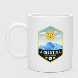 Кружка керамическая Argentina Soccer, цвет: белый