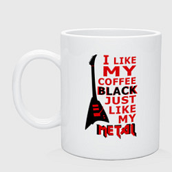Кружка керамическая Mindless Self Indulgence - Coffee black, цвет: белый