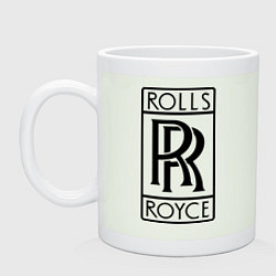 Кружка керамическая Rolls-Royce logo, цвет: фосфор