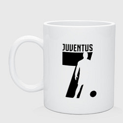 Кружка керамическая Juventus: Ronaldo 7, цвет: белый