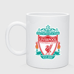 Кружка керамическая Liverpool FC, цвет: белый