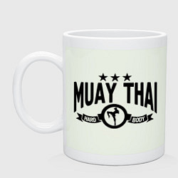 Кружка керамическая Muay thai boxing, цвет: фосфор