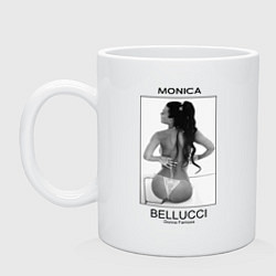 Кружка керамическая Monica Bellucci: Donna Famosa, цвет: белый