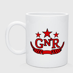 Кружка керамическая GNR Red, цвет: белый