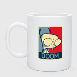 Кружка керамическая Doom Zim, цвет: белый