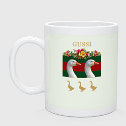 Кружка керамическая GUSSI: Flowers Style, цвет: фосфор