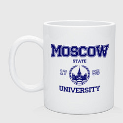 Кружка керамическая MGU Moscow University, цвет: белый